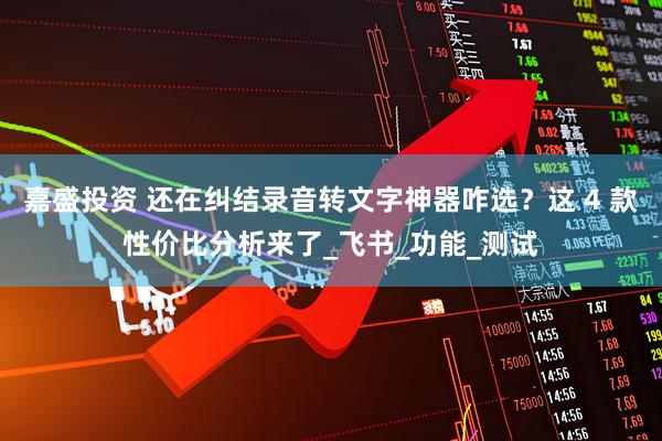 嘉盛投资 还在纠结录音转文字神器咋选?这 4 款性价比分析来了_飞书_功能_测试